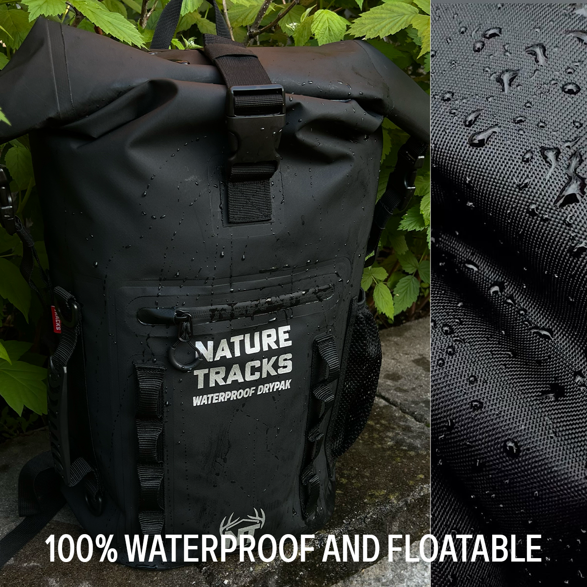 PEAK SERIES - BASECAMP DRYPAK BACKPACK 30L Black Drypak Bag NATURE_TRACKS_ECOM0227 Nature Tracks - Black