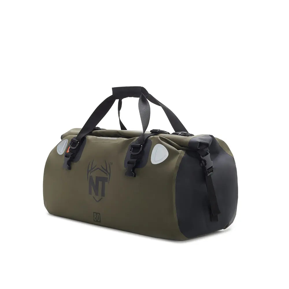 PEAK SERIES - RANGE ROVER DRYPAK DUFFEL 80L Drypak Bag NATURE_TRACKS_ECOM0179_80 Nature Tracks - Dark Green